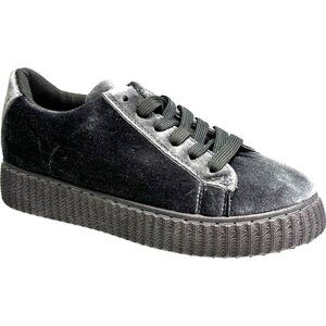 Excellent Condition SZ 7 Women's Ninety Union Frenzy Sneaker, Silver Grey Velvet